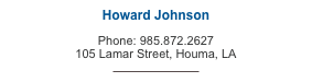 Howard Johnson

Phone: 985.872.2627     
105 Lamar Street, Houma, LA
View Hotel Website